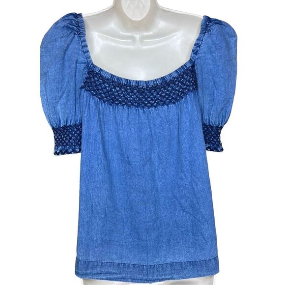 Faherty Presley 100% Organic Cotton Chambray Shirt NWT Size Small - Picture 11 of 13